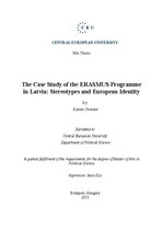 Term Papers 'The Case Study of the Erasmus Program in Latvia: Stereotypes and European Identi', 1.
