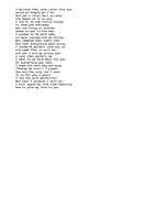 Essays 'A promise To My Love', 1.