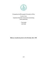 Essays 'History of Political Parties in Slovakia after 1989', 1.