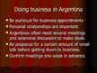 Presentations 'Business Travel to Argentina', 14.