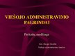 Presentations 'Viešojo administravimo pagrindai', 1.