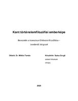 Essays 'Kant történelemfilozófiai emberképe', 1.