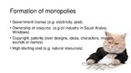 Presentations 'Monopolies and Monopolistic Competition in the World', 5.