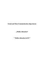 Research Papers 'Media Education in European Union', 1.