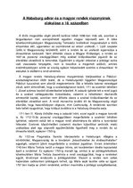 Summaries, Notes 'A Habsburg udvar és a Magyar rendek viszonyának alakulása a 18.században', 1.